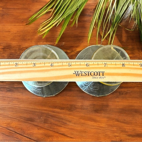 1930s Vintage Federal Glass Madrid Amber Depression Glass Sherbet Cups Set of 3 - Picture 8 of 15